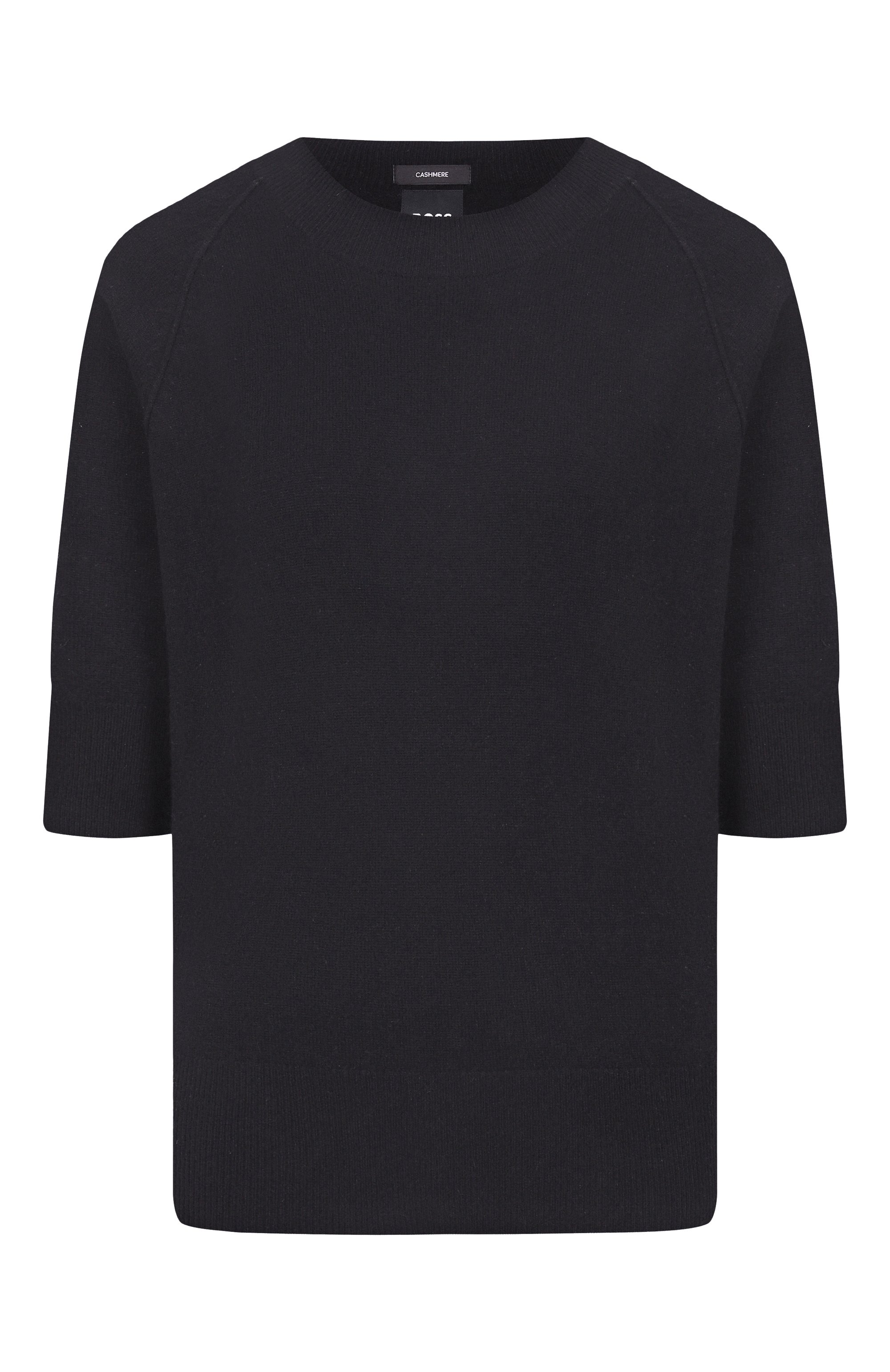 Кашемировый пуловер BOSS черного цвета по цене 38600 руб., арт. 50550873, фото 1 Кашемировый пуловер BOSS, арт. 50550873, фото 1