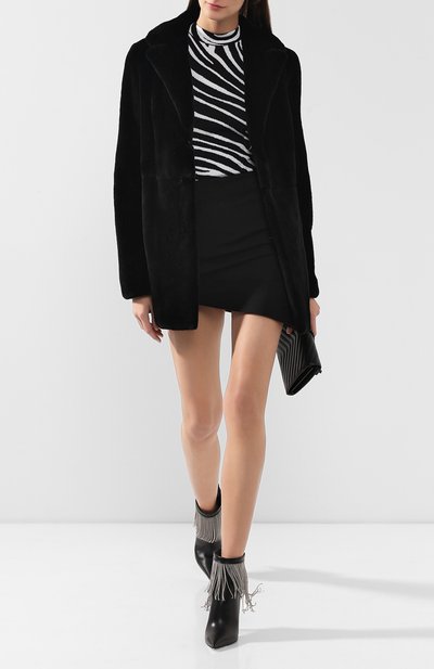 Шуба из меха норки SAINT LAURENT черного цвета по цене 1965000 руб., арт. 563661/Y7UR2, фото 2 Шуба из меха норки SAINT LAURENT, арт. 563661/Y7UR2, фото 2