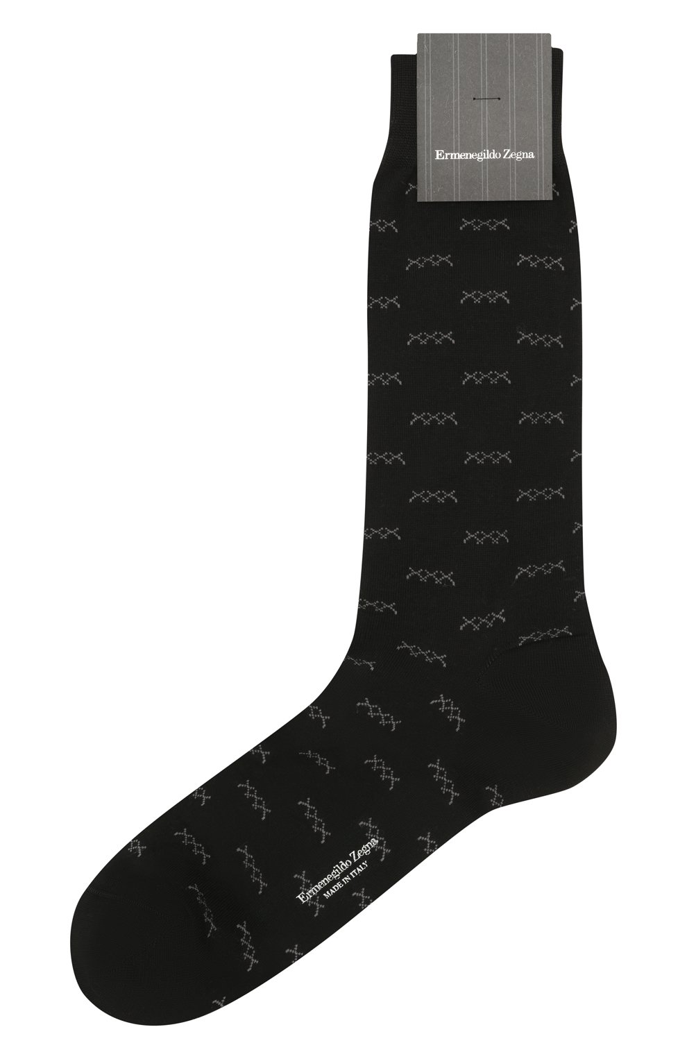 Хлопковые носки ZEGNA черного цвета по цене 3695 руб., арт. N5V404250, фото 1 Хлопковые носки ZEGNA, арт. N5V404250, фото 1