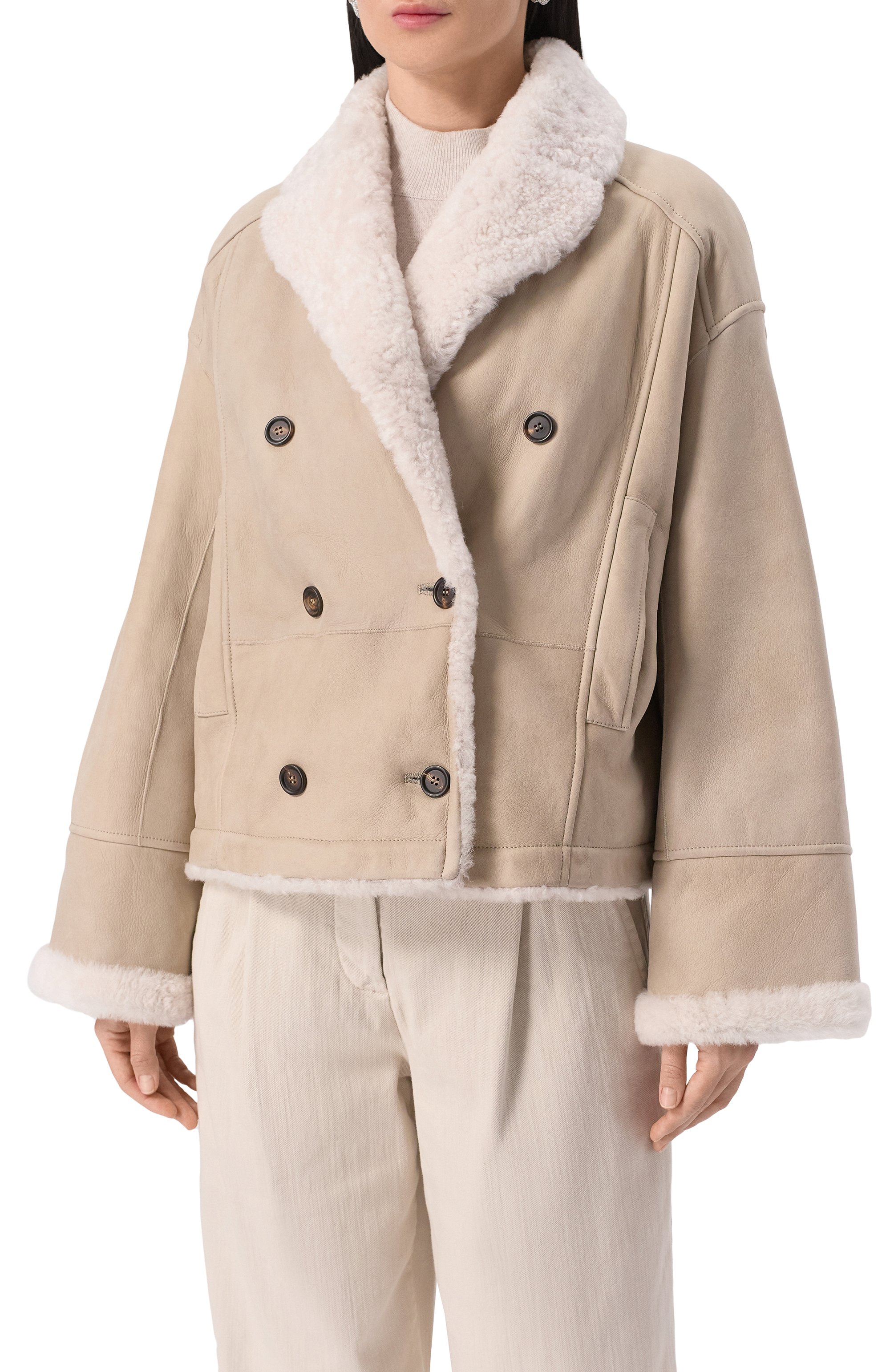 Двусторонняя дубленка BRUNELLO CUCINELLI, арт. MPMBP7962P, фото 3