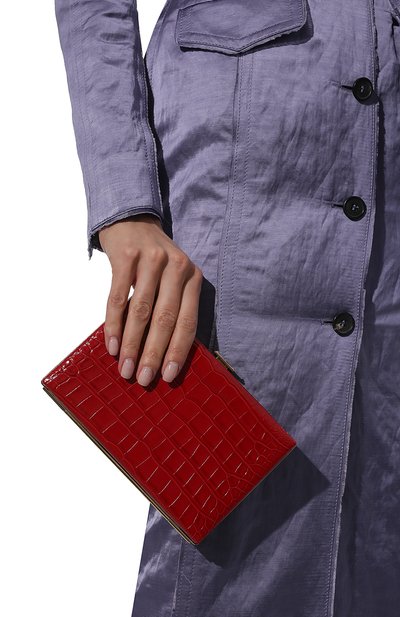Клатч из кожи аллигатора DOLCE & GABBANA красного цвета по цене 983500 руб., арт. BI1336/A2R08/AMIS, фото 2 Клатч из кожи аллигатора DOLCE & GABBANA, арт. BI1336/A2R08/AMIS, фото 2