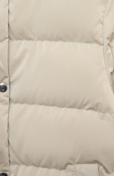 Пуховик YVES SALOMON ENFANT кремового цвета по цене 59900 руб., арт. 23WEM012XXD0XW/8-10, фото 3 Пуховик YVES SALOMON ENFANT, арт. 23WEM012XXD0XW/8-10, фото 3
