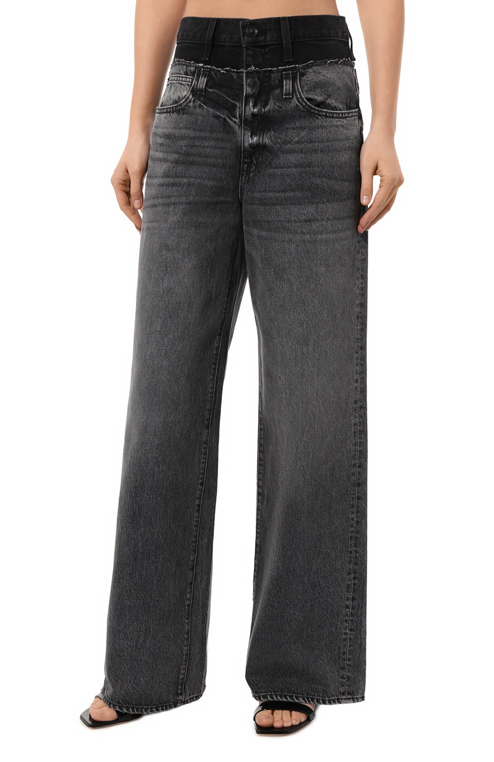 Джинсы SLVRLAKE темно-серого цвета по цене 59850 руб., арт. ERWJ707U SHCL/REW0RKED EVA DBL WAISTBAND SHAD0W C0, фото 3 Джинсы SLVRLAKE, арт. ERWJ707U SHCL/REW0RKED EVA DBL WAISTBAND SHAD0W C0, фото 3