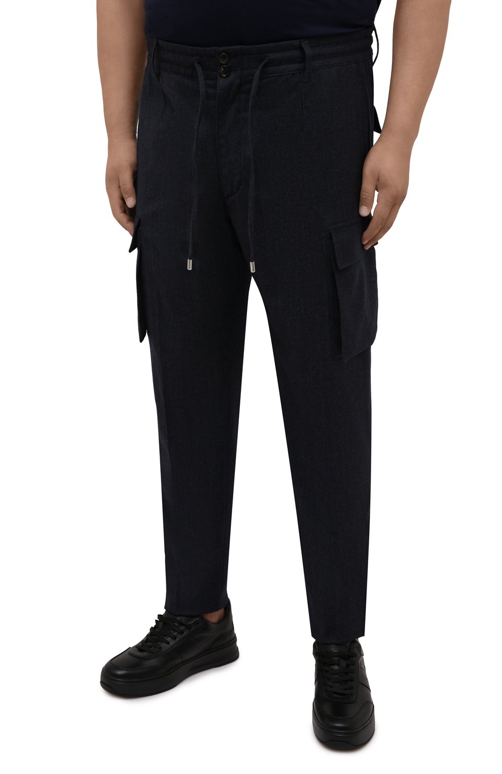 Брюки-карго из шерсти и хлопка CORTIGIANI, арт. 213604/0000/2295/60-70, фото 3