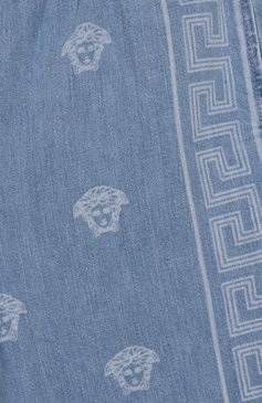 Детские джинсовые шорты VERSACE голубого цвета, арт. 1018266/1A13070/8A-14A | Фото 3 (Материал внешний: Хлопок, Деним; Нос: Не проставлено; Кросс-КТ: Деним; Ростовка одежда: 8 лет | 128 см, 10 - 11 лет | 140 - 146см, 12 лет | 152 см, 16 лет | 164 см)