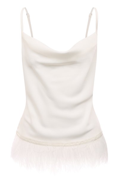 Топ с отделкой перьями SEVEN LAB, арт. TKF white, фото 1