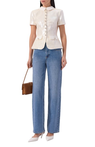 Женский топ с отделкой пайетками SELF-PORTRAIT, арт. RS26016TW