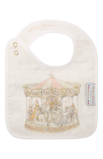 Хлопковый нагрудник ATELIER CHOUX, арт. SMALL BIB-CAR0USSEL-G0LD SNAPS, фото 2