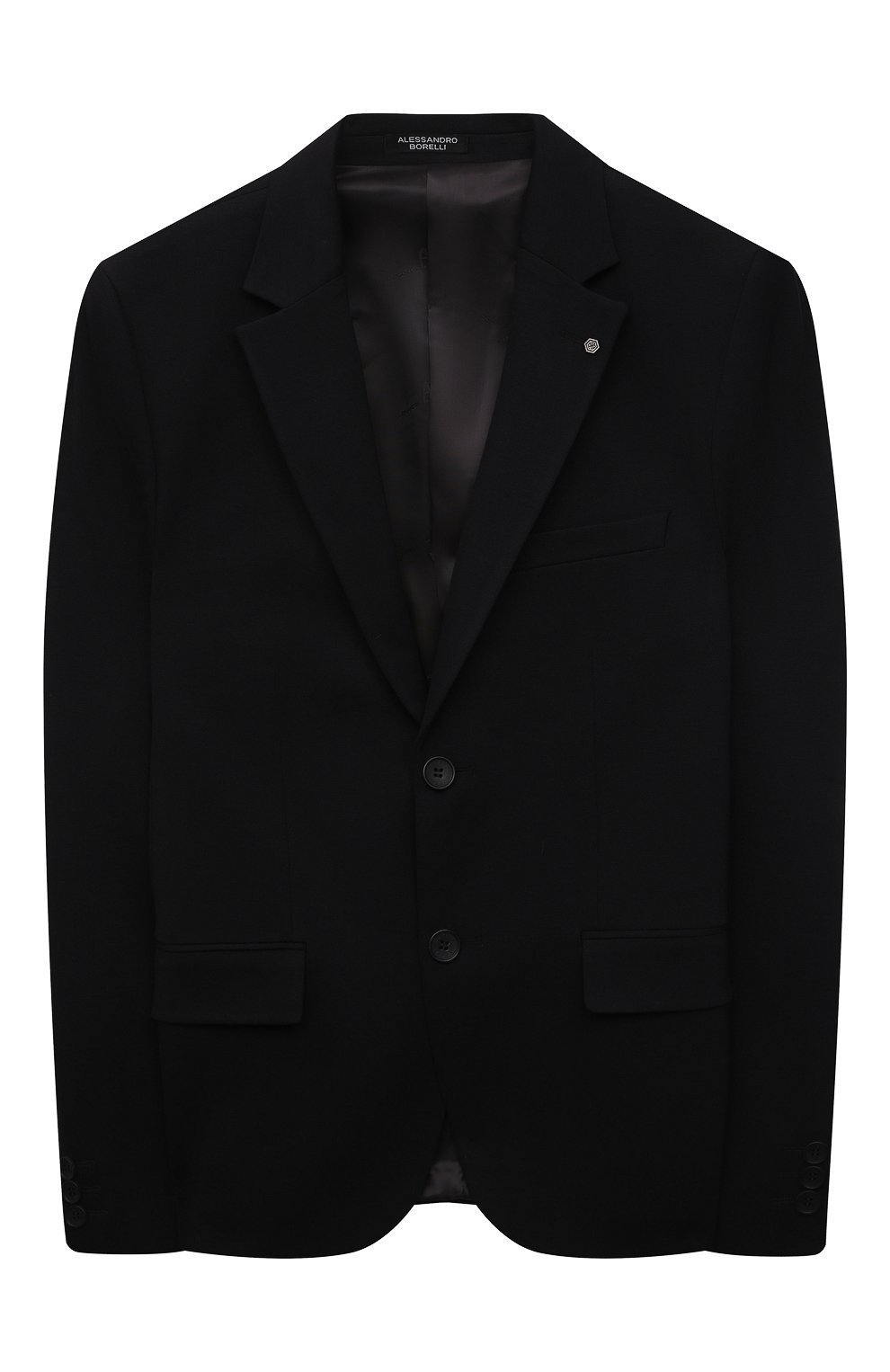 Пиджак из вискозы ALESSANDRO BORELLI MILANO черного цвета по цене 9520 руб., арт. JK21240T, фото 1 Пиджак из вискозы ALESSANDRO BORELLI MILANO, арт. JK21240T, фото 1