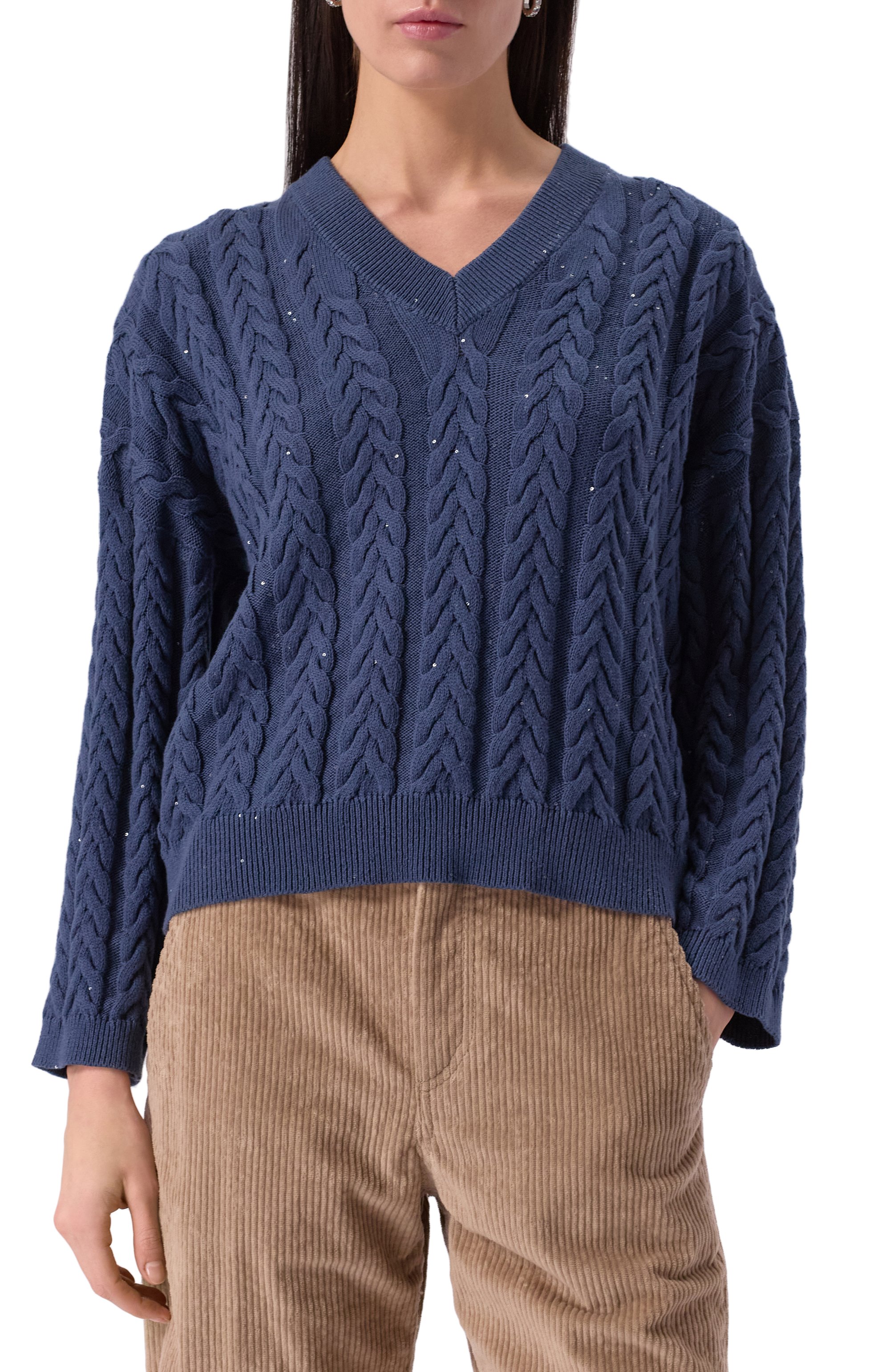 Хлопковый свитер BRUNELLO CUCINELLI, арт. MDV798102, фото 3