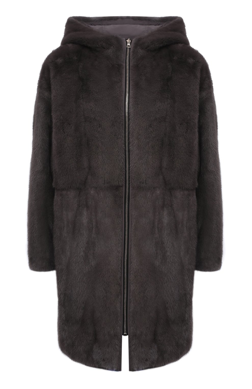 Шуба из норки и козлика YVES SALOMON, арт. 21WYM02993VIRV, фото 1