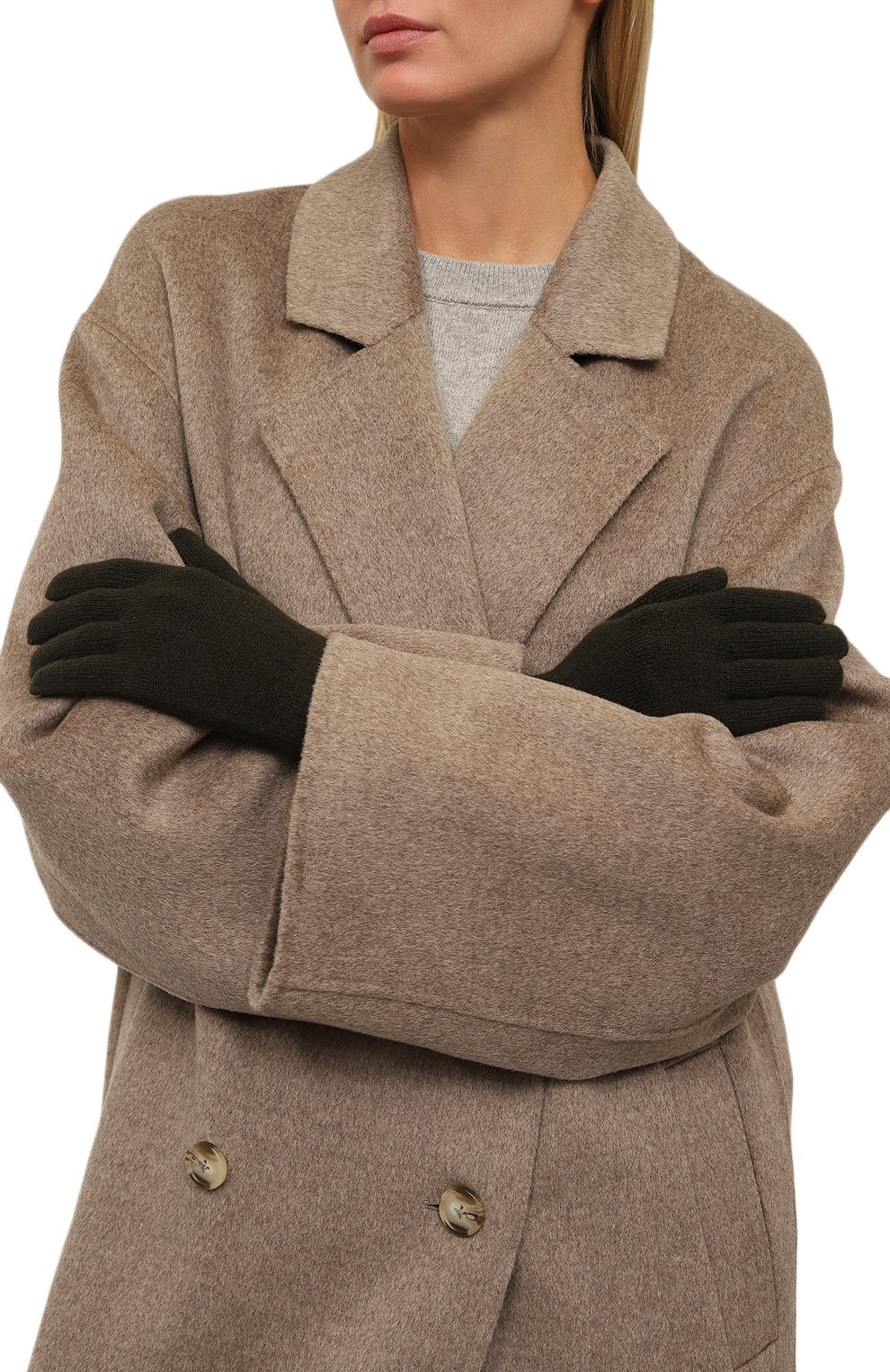 Перчатки из шерсти и кашемира YVES SALOMON, арт. 23WAA507XXMACL, фото 2