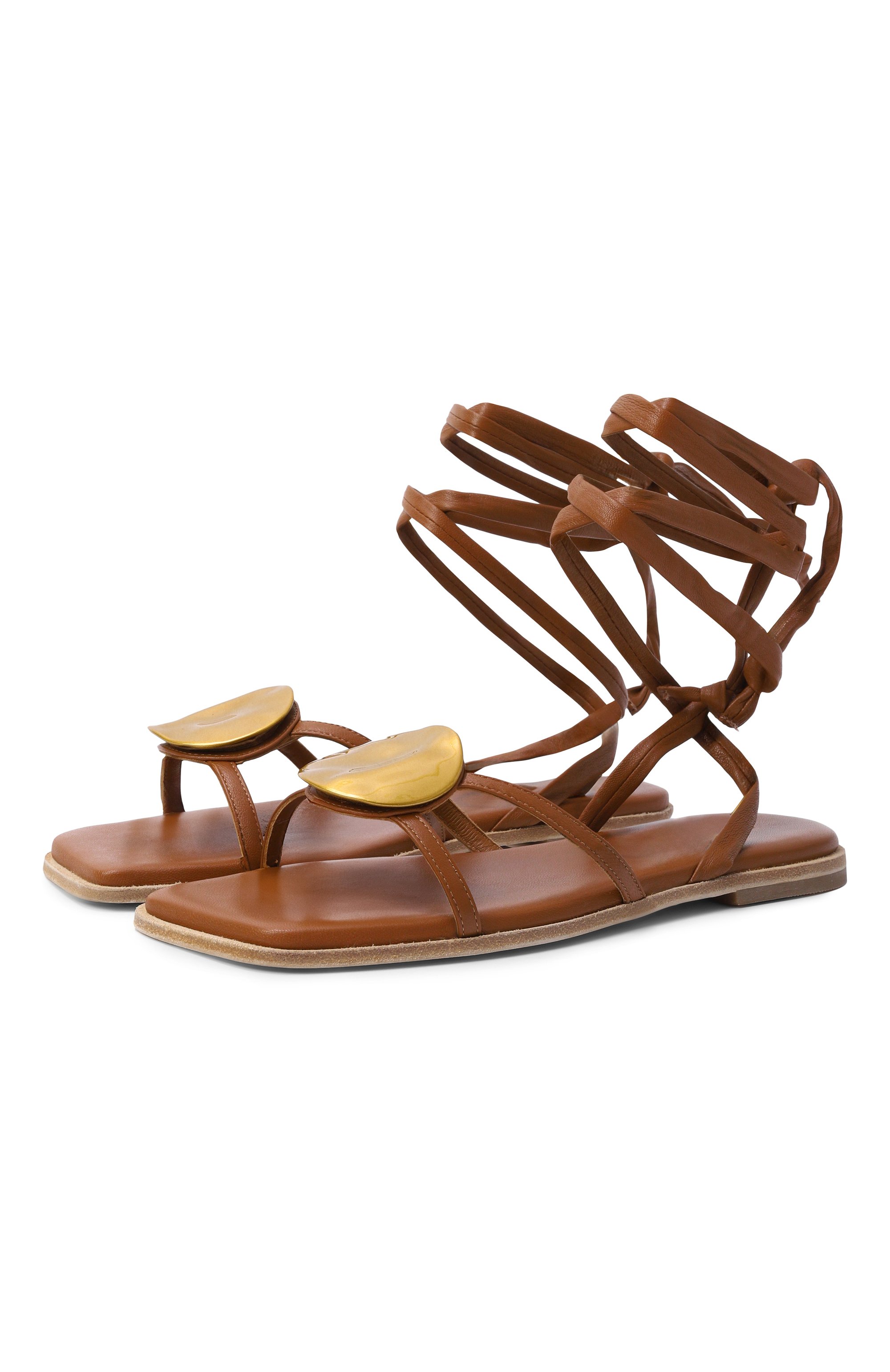 Кожаные сандалии VIC MATIE коричневого цвета по цене 41300 руб., арт. 1K5206D_G42H060321, фото 1 Кожаные сандалии VIC MATIE, арт. 1K5206D_G42H060321, фото 1