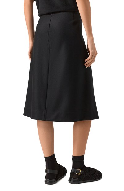 Шерстяная юбка JIL SANDER черного цвета по цене 82700 руб., арт. J02MA0231/J40045, фото 4 Шерстяная юбка JIL SANDER, арт. J02MA0231/J40045, фото 4
