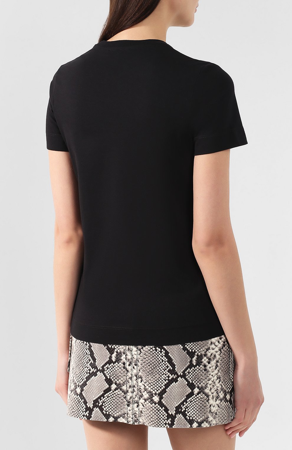 Хлопковая футболка EMILIO PUCCI черного цвета по цене 42050 руб., арт. 9EJP75/9E986, фото 4 Хлопковая футболка EMILIO PUCCI, арт. 9EJP75/9E986, фото 4
