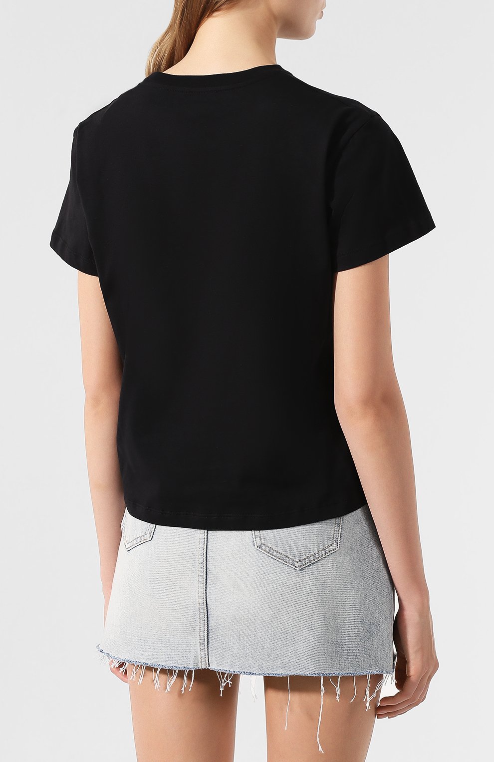 Хлопковая футболка REDVALENTINO черного цвета по цене 13200 руб., арт. SR3MG01S/4DJ, фото 4 Хлопковая футболка REDVALENTINO, арт. SR3MG01S/4DJ, фото 4