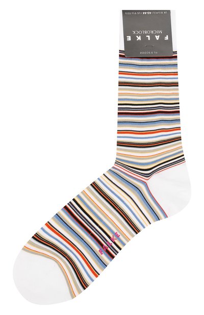 Хлопковые носки microblock FALKE белого цвета по цене 2890 руб., арт. 14041, фото 1 Хлопковые носки microblock FALKE, арт. 14041, фото 1