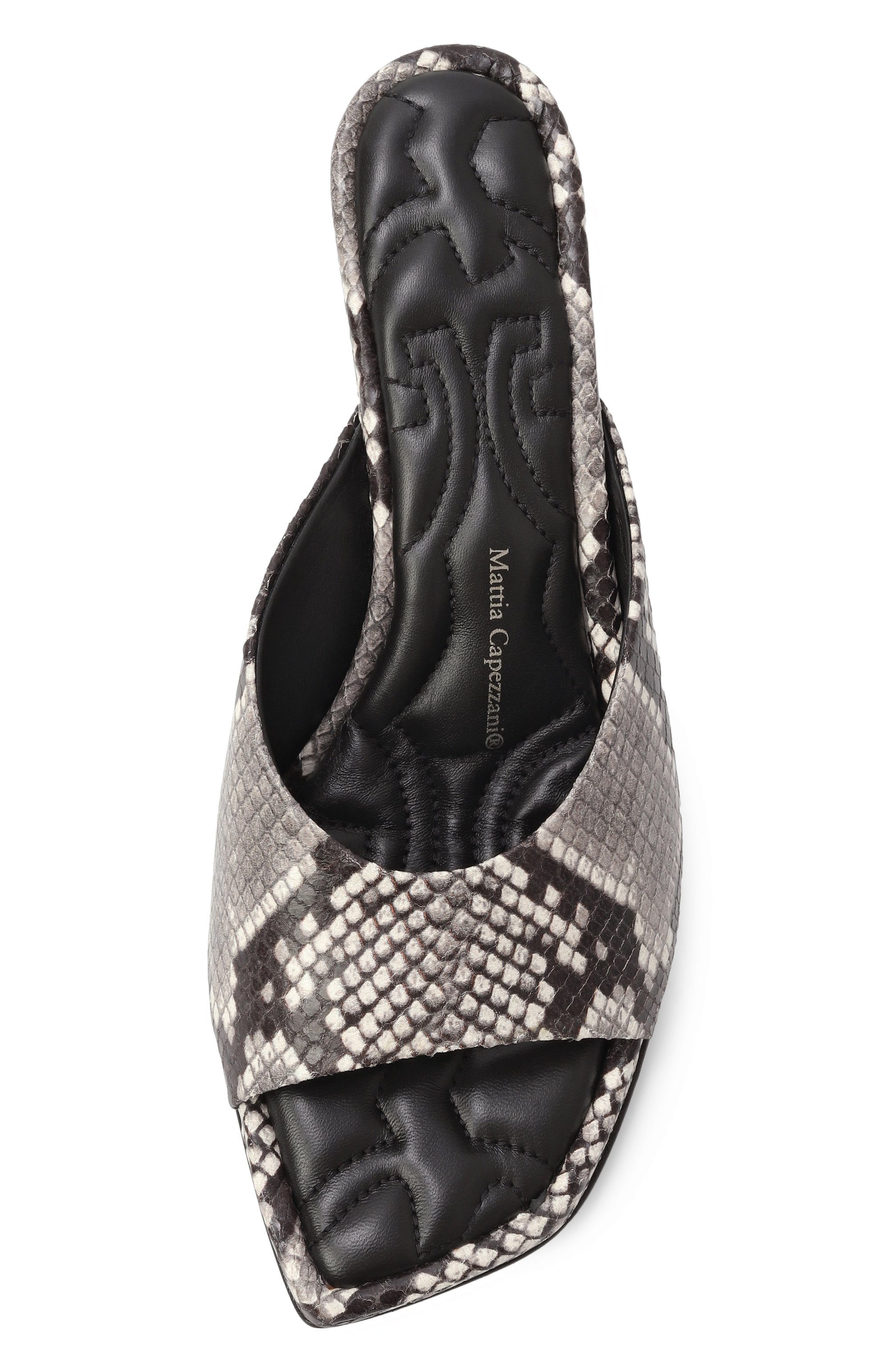 Кожаные мюли MATTIA CAPEZZANI серого цвета по цене 59950 руб., арт. W450/STAMPA, фото 6 Кожаные мюли MATTIA CAPEZZANI, арт. W450/STAMPA, фото 6