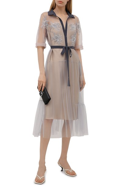 Платье TEGIN бежевого цвета по цене 69800 руб., арт. SD2150, фото 2 Платье TEGIN, арт. SD2150, фото 2