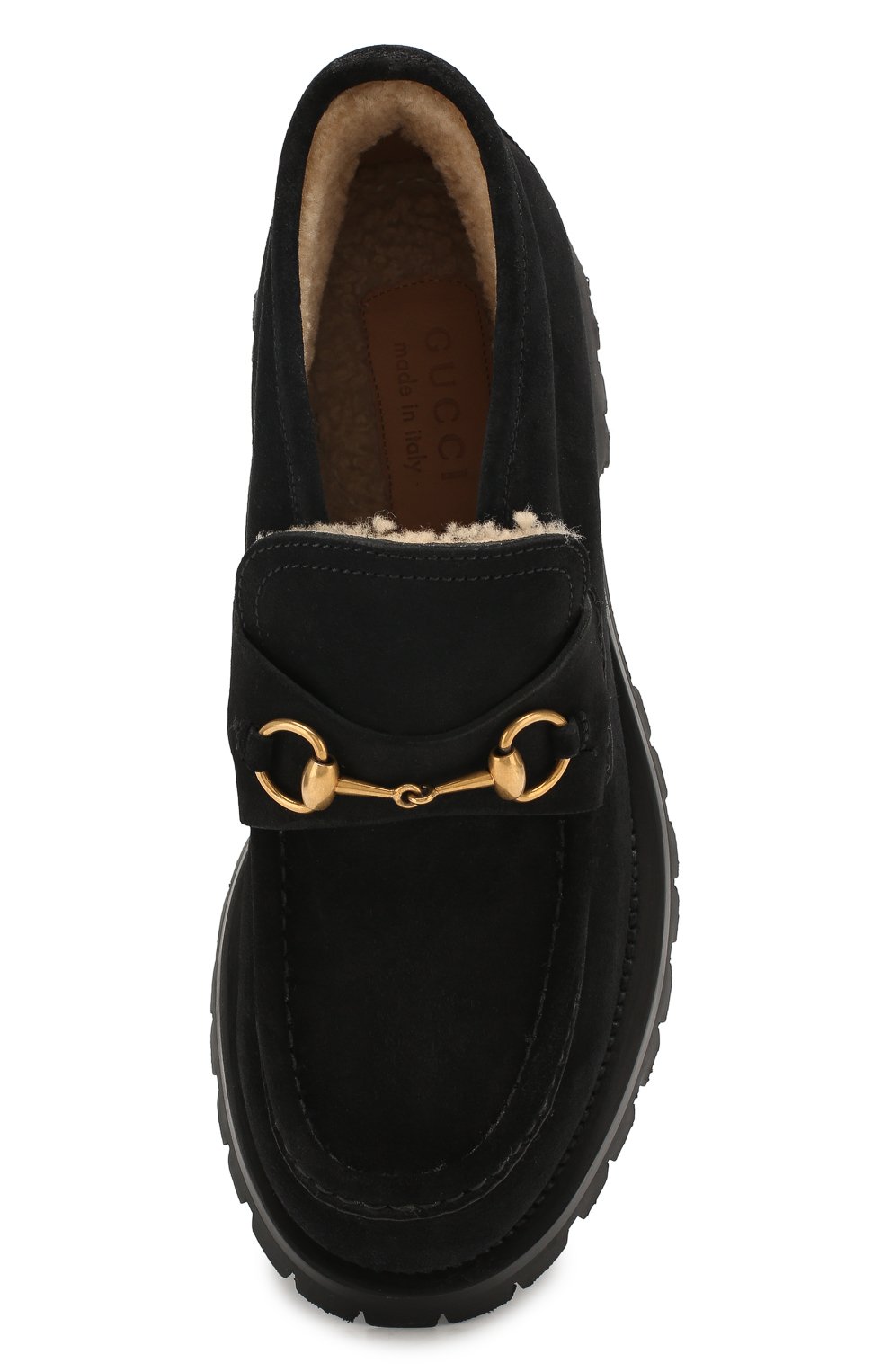 Замшевые лоферы horsebit GUCCI, арт. 575126/CMA90, фото 5