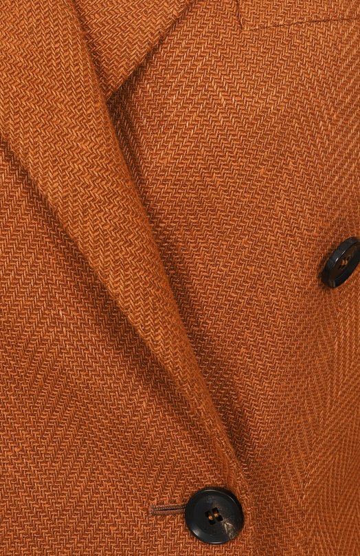 Жакет из о льна и шелка Kiton D46523K0953E01 Оранжевый  D46523K0953E01 Фото 6
