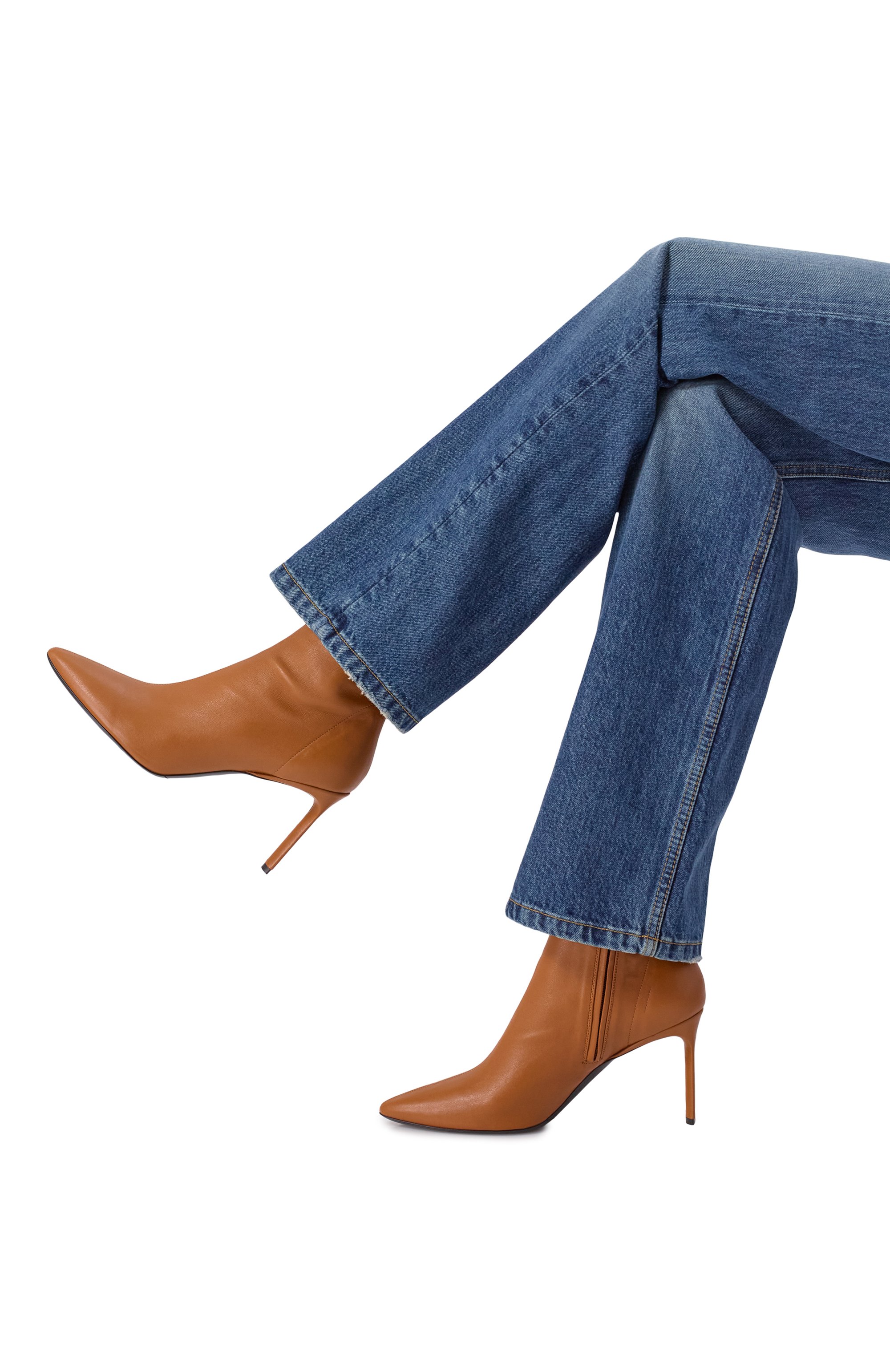 Кожаные ботильоны CO светло-коричневого цвета по цене 143500 руб., арт. 0100STLP-C0G, фото 2 Кожаные ботильоны CO, арт. 0100STLP-C0G, фото 2