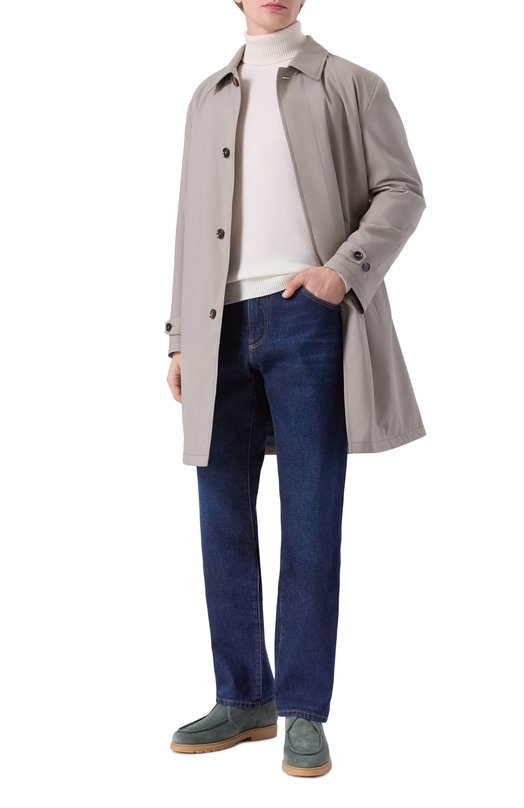 Утепленный плащ Brioni S0RW0L/PA906 Бежевый  S0RW0L/PA906 Фото 2