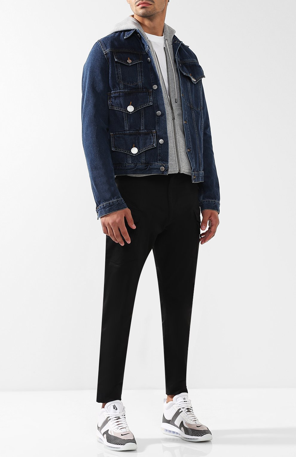 Комбинированные кроссовки lebron x john elliott icon на шнуровке NIKELAB, арт. AQ0114-100, фото 2