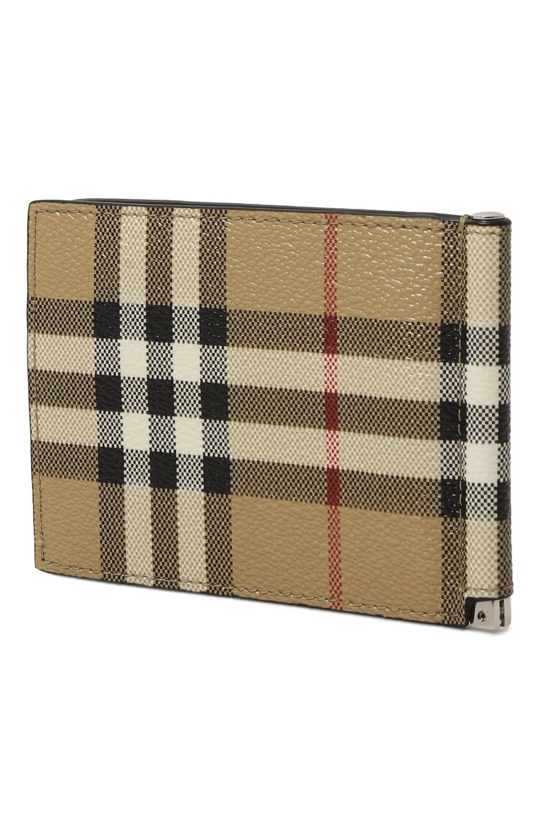 Мужской зажим для купюр BURBERRY бежевого цвета, арт. 8069809 | Фото 2 (Нос: Не проставлено; Материал сплава: Проставлено; Материал: Синтетический материал)