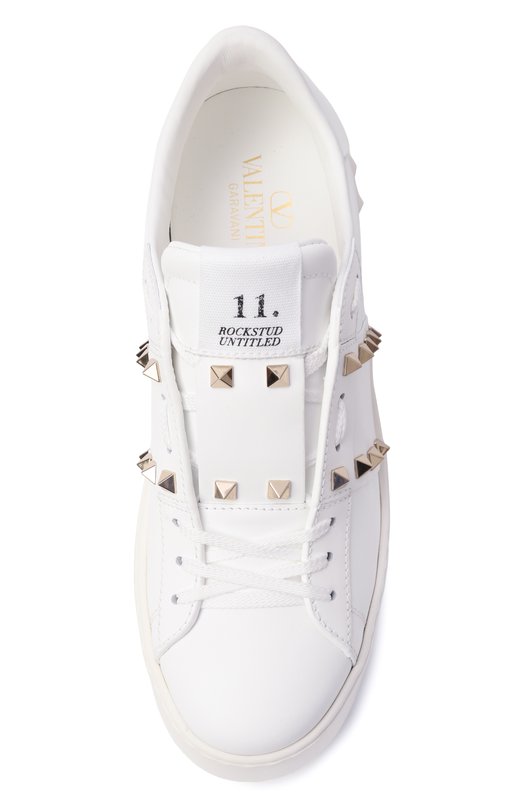 Кожаные кеды Rockstud Untitled Valentino 5W2S0GG8/BHS Белый  5W2S0GG8/BHS Фото 6