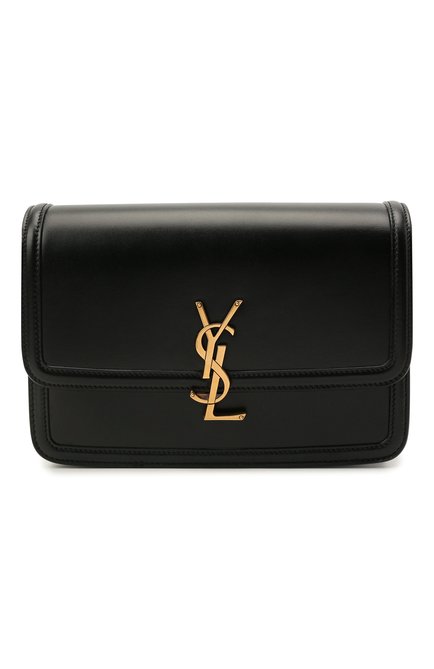 Женская сумка solferino ysl lock SAINT LAURENT черного цвета, арт. 634305/0SX0W | Фото 1 (Сумки-технические: Сумки через плечо; Размер: small; Материал: Натуральная кожа)