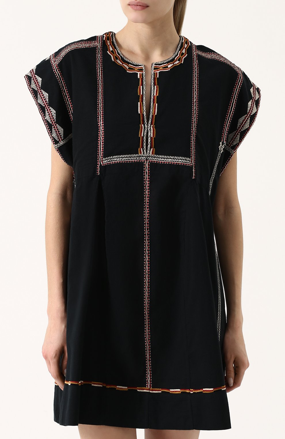 Хлопковое мини-платье свободного кроя ISABEL MARANT ETOILE, арт. R01074-18P032E/BELISSA, фото 3