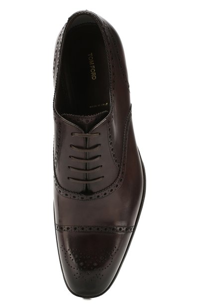 Кожаные оксфорды TOM FORD темно-коричневого цвета по цене 184000 руб., арт. J1030T-BET, фото 5 Кожаные оксфорды TOM FORD, арт. J1030T-BET, фото 5