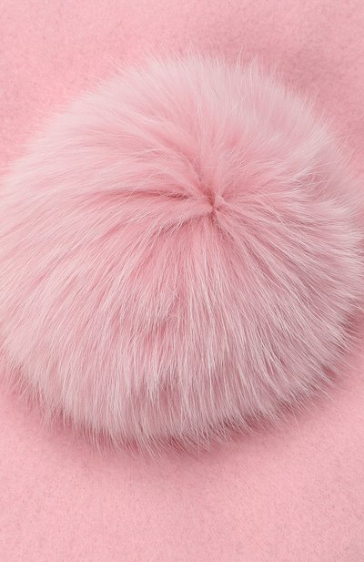 Шерстяной берет с меховым помпоном CATYA, арт. 024503, фото 3