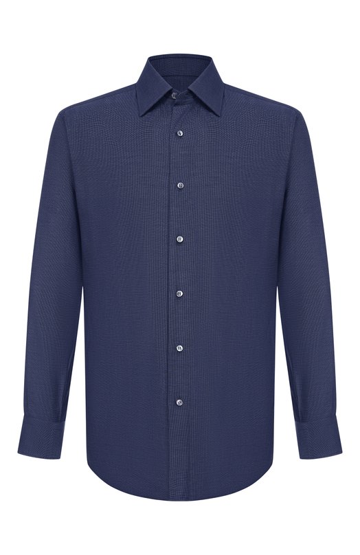 Хлопковая сорочка Brioni RCB40L/0D04P Синий RCB40L/0D04P