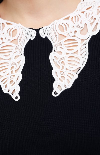 Хлопковый пуловер CHLOÉ, арт. CHC21SMP01590, фото 5