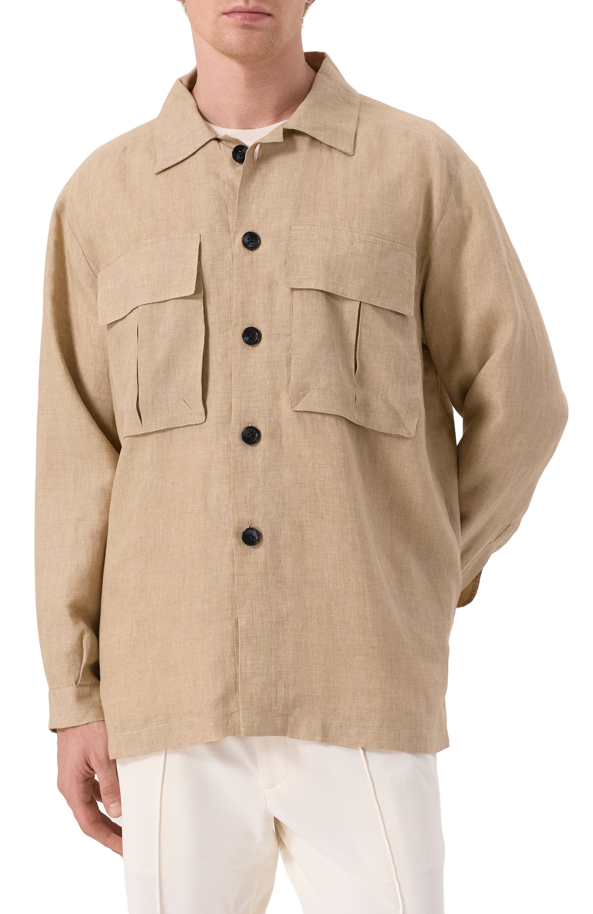 Льняная рубашка KITON, арт. UMC013H0921107, фото 3