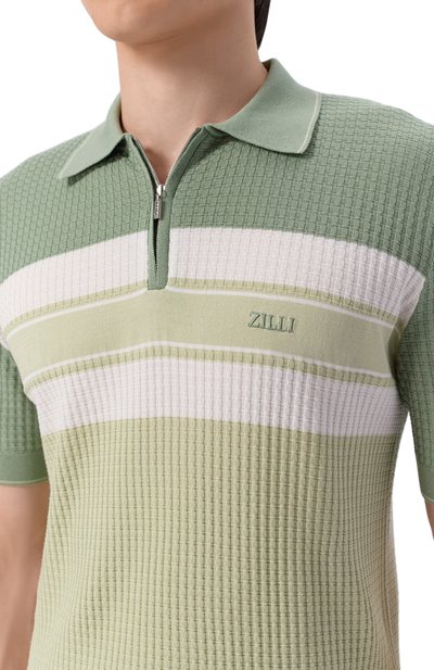 Поло из шелка и хлопка ZILLI, арт. KZP002M0107VFSTR0, фото 5