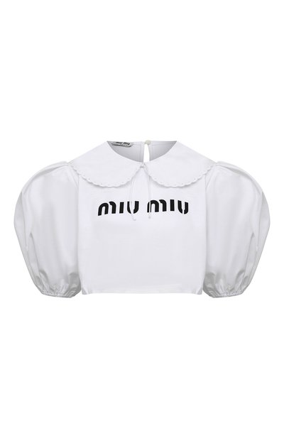 Женская хлопковая футболка MIU MIU, арт. MJN350-10OM-F0009