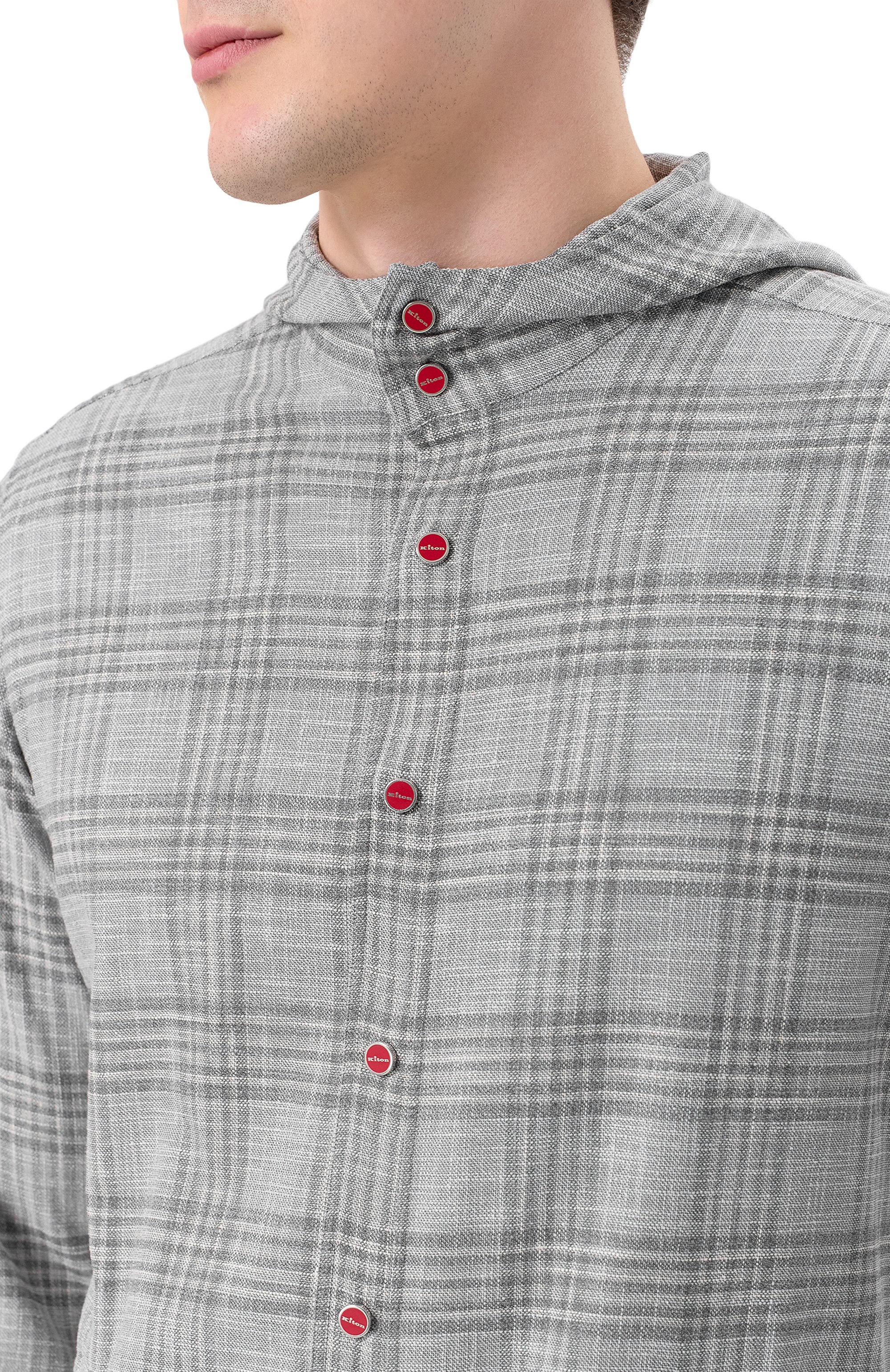 Рубашка из шерсти и шелка KITON, арт. UMCMARK0617E20, фото 5