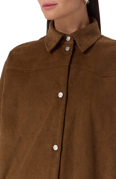 Вельветовая рубашка M05CH1NO JEANS коричневого цвета по цене 48350 руб., арт. V0201/8220, фото 5 Вельветовая рубашка M05CH1NO JEANS, арт. V0201/8220, фото 5