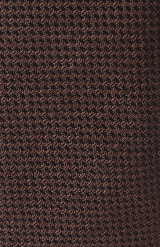 Галстук из шелка и льна Canali 18/HJ04546 Коричневый  18/HJ04546 Фото 4