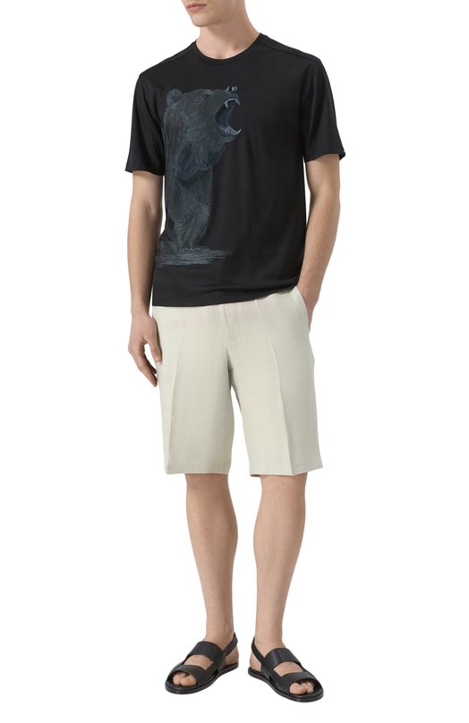 Шерстяная футболка Stefano Ricci MNH5204440/WV Чёрный  MNH5204440/WV Фото 2