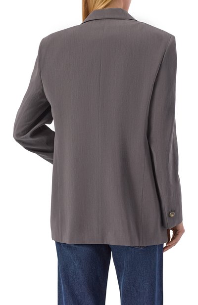 Шелковый жакет GIORGIO ARMANI серого цвета по цене 499500 руб., арт. GW002955/TE13824, фото 4 Шелковый жакет GIORGIO ARMANI, арт. GW002955/TE13824, фото 4