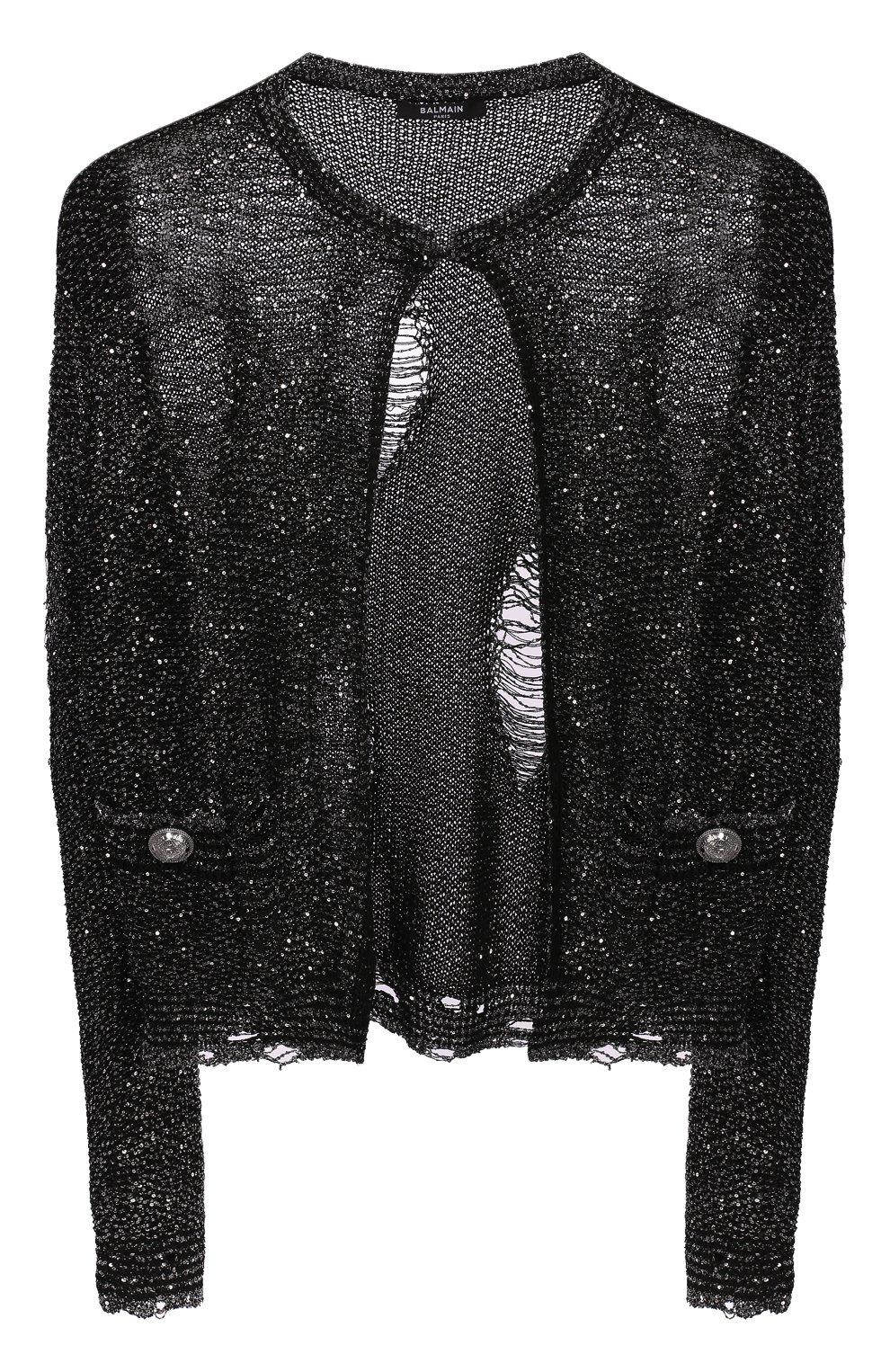 Кардиган BALMAIN черного цвета по цене 199500 руб., арт. TF17531/K019, фото 1 Кардиган BALMAIN, арт. TF17531/K019, фото 1
