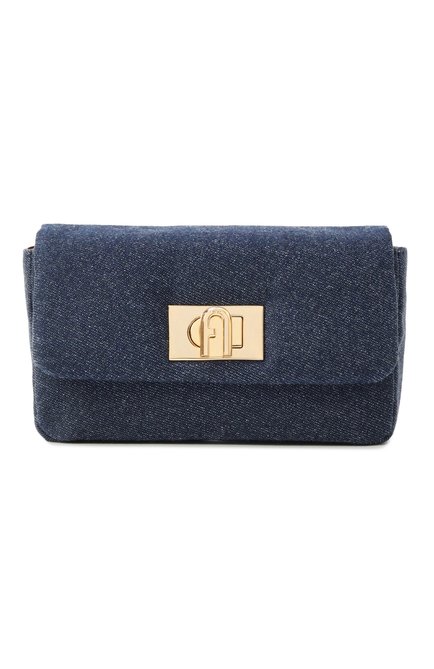 Женская сумка furla 1927 mini FURLA темно-синего цвета, арт. WE00687/DE0000 | Фото 1 (Размер: mini; Драгоценные камни: Проставлено; Ремень/цепочка: На ремешке; Материал: Текстиль; Материал сплава: Проставлено)