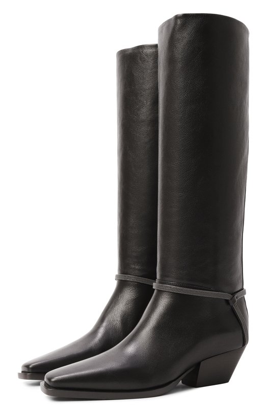 Кожаные сапоги Brunello Cucinelli MZ0RC3052 Чёрный MZ0RC3052