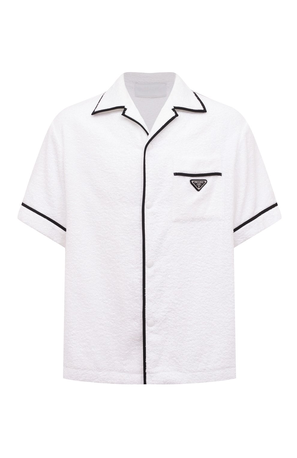 Хлопковая рубашка PRADA белого цвета по цене 99000 руб., арт. SC559-1ZR3-F0009-212, фото 1 Хлопковая рубашка PRADA, арт. SC559-1ZR3-F0009-212, фото 1