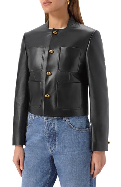 Кожаный жакет BOTTEGA VENETA, арт. 843999/V5BX0, фото 3