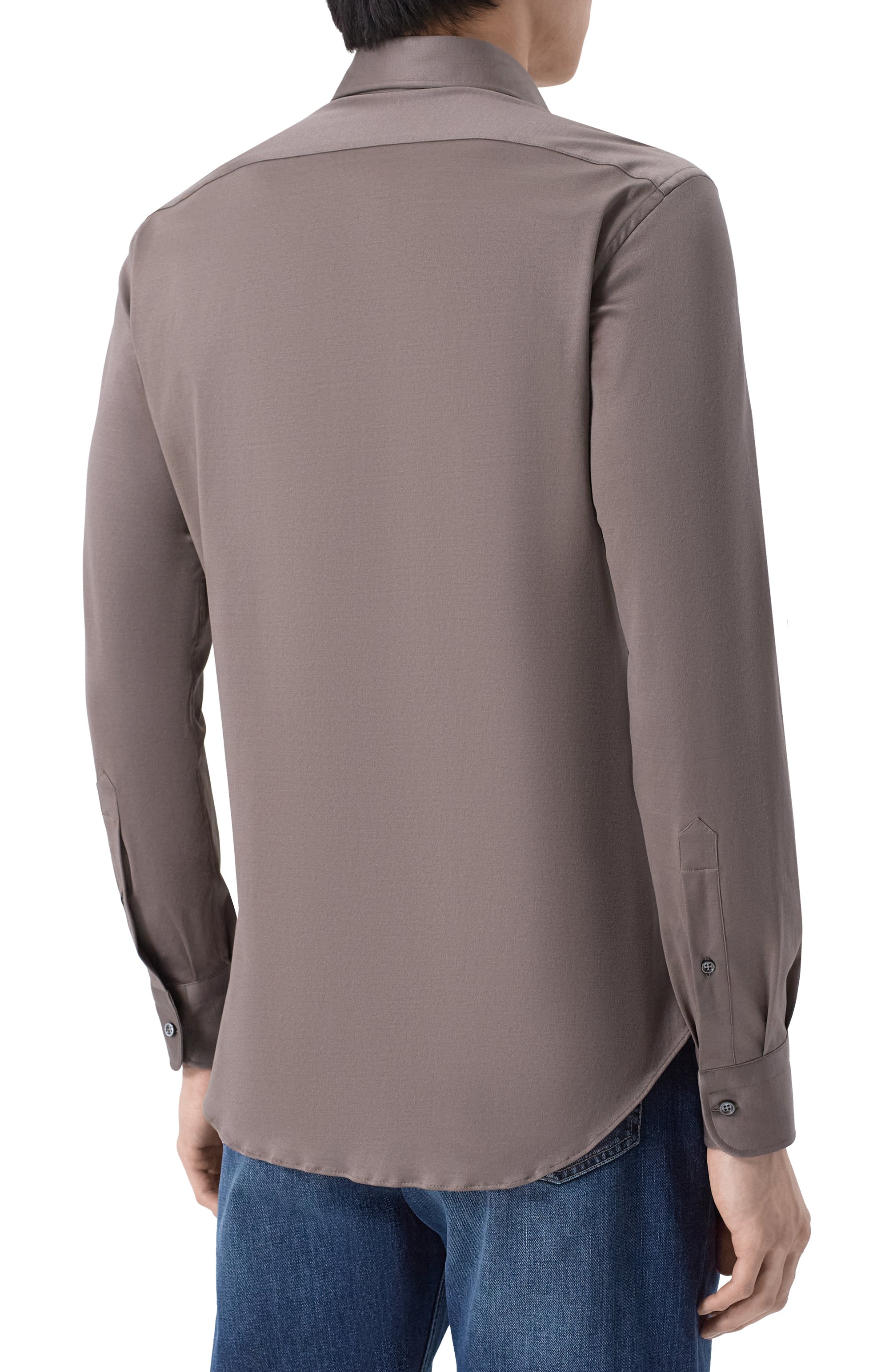 Хлопковая рубашка MVST, арт. SLIM/GABRIELLE/R0UND/1628-JERSEY (INTERL0CK), фото 4